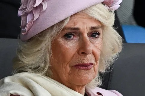 Queen Camilla in the Royal Box at the UK’s national commemorative event for the 80th anniversary of D-Day (Picture: PA)